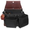 Occidental Leather B8017DBLH OXYLIGHTS 3-Pouch Tool Bag - Left Handed - Black