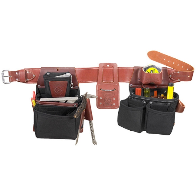 Occidental Leather B8080DB OXYLIGHTS Framer Tool Belt Set with Double Outer Bags - Black