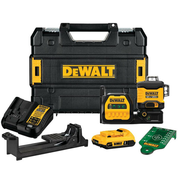 DeWalt DCLE34030G DeWalt DCLE34030G 20V MAX 3x360º Green Line Laser Kit