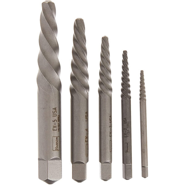 Irwin 53535 5-Piece Spiral Screw Extractor Set