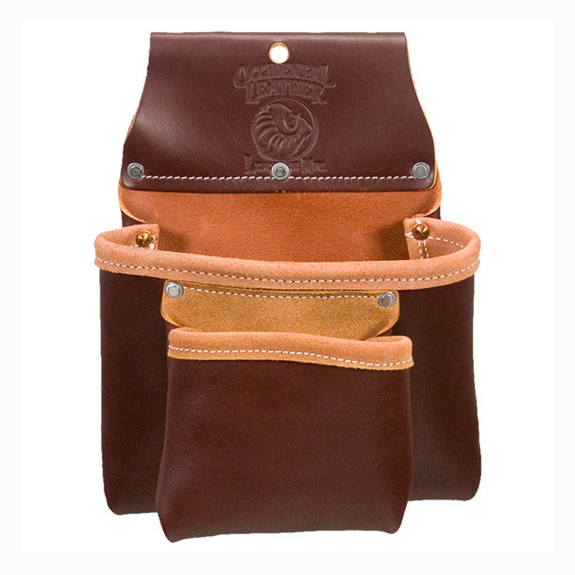 Occidental Leather 5023B Two Pouch All Leather Bag BC Fasteners