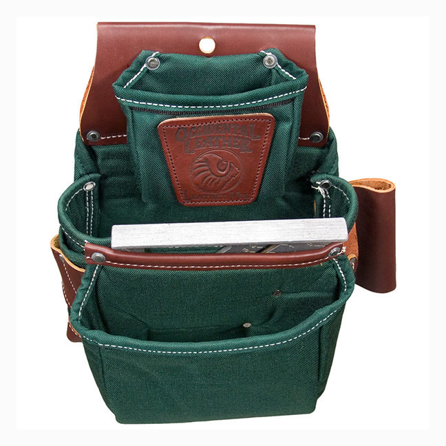 Occidental Leather 8060 OxyLights™ 3 Pouch Fastener Bag - Green