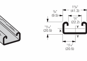 1-5/8" x 13/16 Aluminum Solid Strut