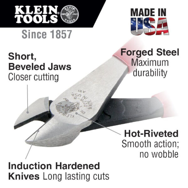 Klein D2000-28 8" Heavy-Duty High-Leverage Diagonal Cutting Pliers