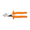 Klein D200048INS Diagonal Cutting Pliers, Insulated, Heavy-Duty, Angled Head, 8-Inch