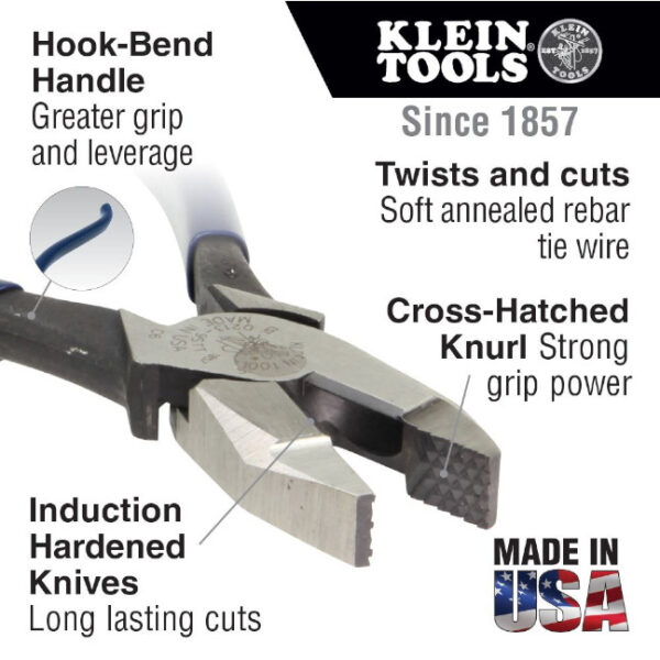 Klein D2000-7CST 9" Ironworker's Heavy-Duty Cutting Pliers