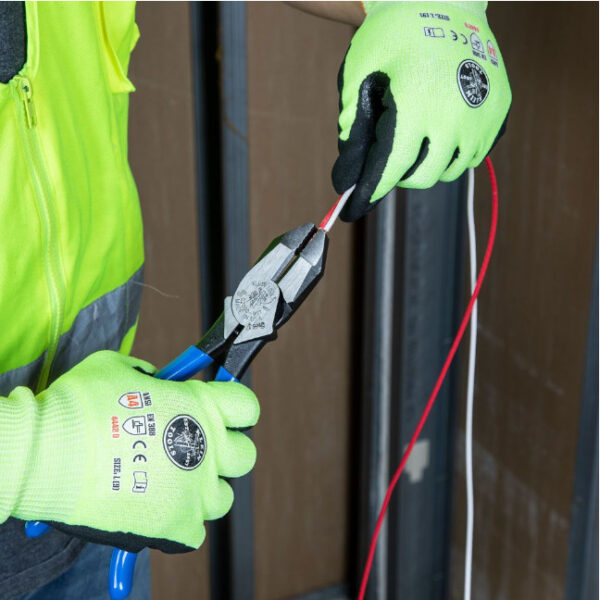 Klein D2000-9ST 9" Spring-Loaded Ironworker's Pliers for Heavy-Duty Cutting