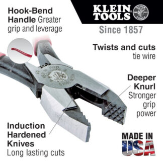 Klein D2017CSTA Ironworker's Pliers, Aggressive Knurl, 9-Inch2