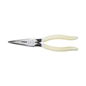 Klein D2038GLW Pliers, Needle Nose Side-Cutters, High-Visibility, 8-Inch