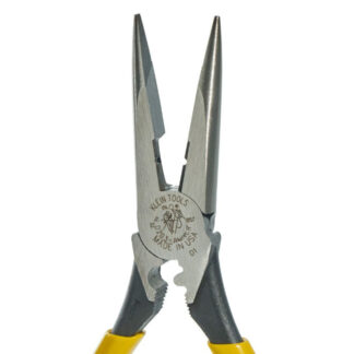 Klein D2038NCR Pliers, Needle Nose Side Cutters with Stripping and Crimping, 8-Inch