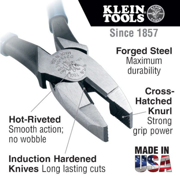 Klein D2018 Lineman's Pliers, 8-Inch