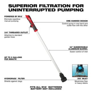 Milwaukee 2579-20 M12 Stick Transfer Pump - Tool Only (1)
