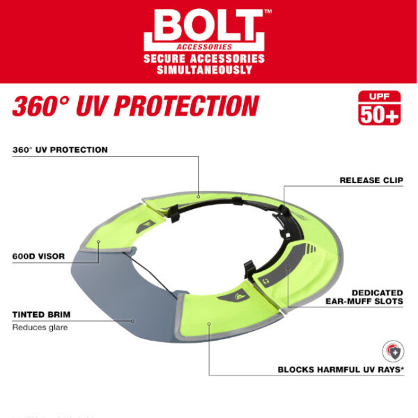 Milwaukee 48-73-1073 BOLT™ Hard Hat Sun Visor