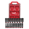 Milwaukee 49-66-6801 PACKOUT SHOCKWAVE 3/8" Drive Metric Impact Socket Set 19-Piece