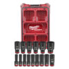 Milwaukee 49-66-6802 PACKOUT SHOCKWAVE 1/2" Drive SAE Impact Socket Set 15-Piece