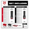 Milwaukee 49-66-6806 PACKOUT SHOCKWAVE 1/2" Drive Metric and SAE Deep Impact Socket Set 31-Piece