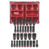 Milwaukee 49-66-6806 PACKOUT SHOCKWAVE 1/2" Drive Metric and SAE Deep Impact Socket Set 31-Piece