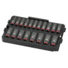 Milwaukee 49-66-6816 Packout Shockwave 3/8" Drive 19pc Metric Impact Socket Set Loaded Tray