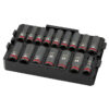 Milwaukee 49-66-6818 Packout Shockwave 1/2" Drive 16pc Metric Impact Socket Set Loaded Tray