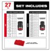 Milwaukee 49-66-6819 PACKOUT SHOCKWAVE 1/2" Drive Standard Metric and SAE Impact Socket Set Loaded Tray 27-Piece