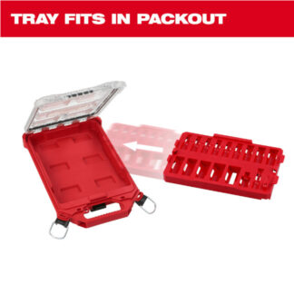 Milwaukee 49-66-6830 Packout Shockwave 3/8" Drive 17pc SAE Impact Socket Set Tray Onlyray Only