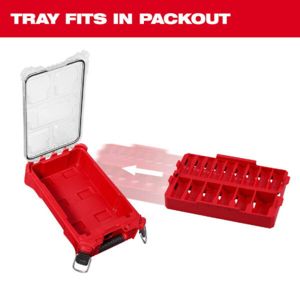 Milwaukee 49-66-6832 Packout Shockwave 1/2" Drive 15pc SAE Impact Socket Set Tray Only