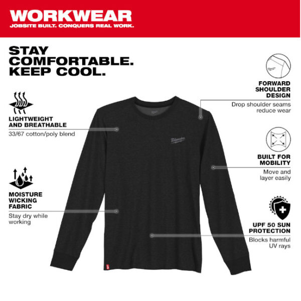 Milwaukee 604 Hybrid Work Tee's - Long Sleeve