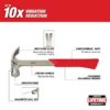 Milwaukee 48-22-9018 16oz Smooth Face Hybrid Claw Hammer
