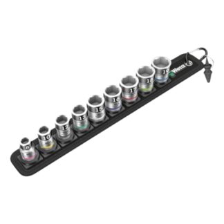 Wera 003970 Belt B 1 Zyklop 3/8" Drive Metric Socket Set with Holding Function 9-Piece