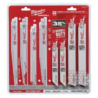 Milwaukee 49-22-1132 SAWZALL Demolition and Standard Blade Set 32-Piece