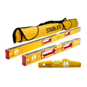 Stabila 48375 Type 196 Classic 3-Piece Level Set with Case