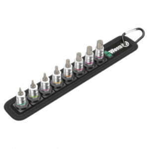  Wera 003881 Belt 2 Zyklop Bit Socket Set, 1/4" Drive, 8 Pieces with Holding Function