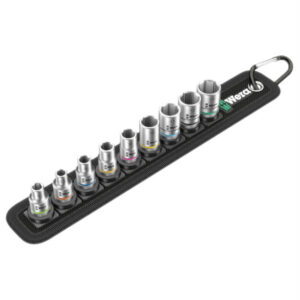 Wera 003883 Belt 4 Zyklop Metric Socket Set, 1/4" Drive, 9 pieces