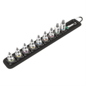 Wera 003972 Belt 3 Zyklop 3/8" Drive Torx Bit Socket Set with Holding Function