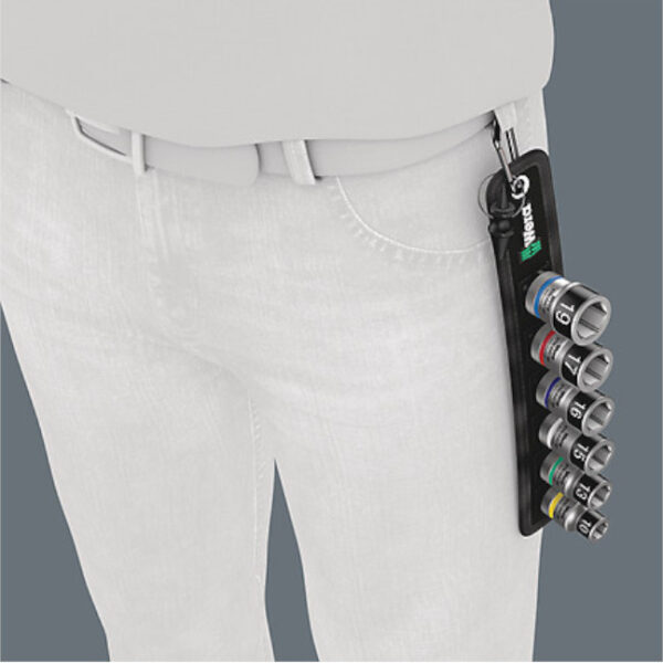 Wera 003995 Belt C 1 Zyklop Metric Socket Set with Holding Function 1/2" Drive  7-Piece