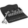 Wera 004020 8100 SA 10 Zyklop 1/4" Drive SAE Metal Ratchet Set 28-Piece