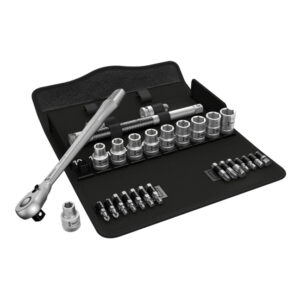 Wera 004078 Zyklop Metal Ratchet 1/2" Drive with Switch Lever Metric Set