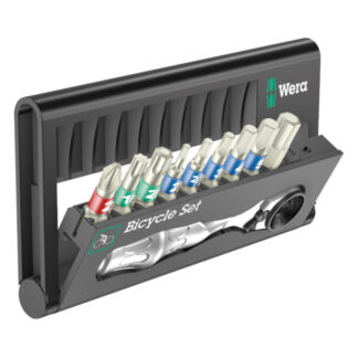 Wera 004177 Stainless Bit Bicycle Set 9, With Ratchet, 10 Pieces