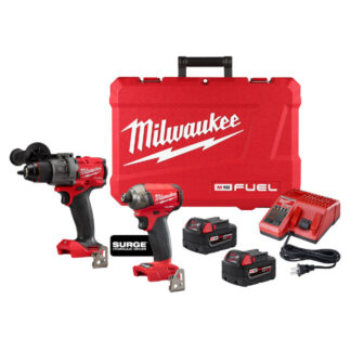 Milwaukee 3697-22 M18 FUEL™ 2-Tool Hammer Drill and SURGE™ Hydraulic Driver Combo Kit