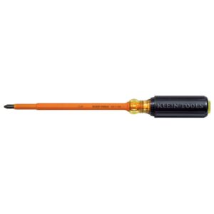 Klein 6037INS Insulated Screwdriver, #2 Phillips, 7-Inch Round Shank