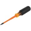 Klein 6984INS Slim-Tip 1000V Insulated Screwdriver, #1 Square, 4-Inch Round Shank