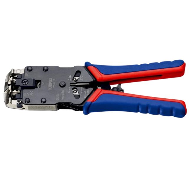Knipex 975112 8-1/4" (200mm) Crimping Pliers for Western Plug Types