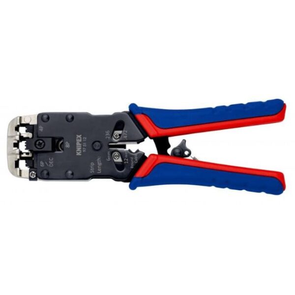 Knipex 975112 8-1/4" (200mm) Crimping Pliers for Western Plug Types