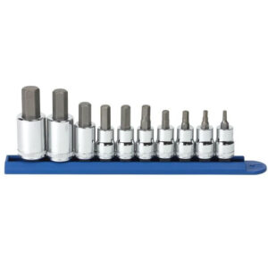GearWrench 80578 3/8" & 1/2" Drive Hex Bit Metric Socket Set 10-Piece