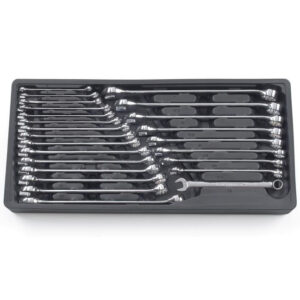 GearWrench 81900 12 Point Long Pattern Combination SAE/Metric Wrench Set 24-Piece