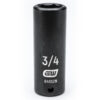 GearWrench 84552N 1/2" Drive 6 Point Deep Impact SAE Socket 3/4"