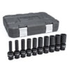 GearWrench 84943N 1/2" Drive 6 Point Deep Universal Impact SAE Socket Set 10-Piece