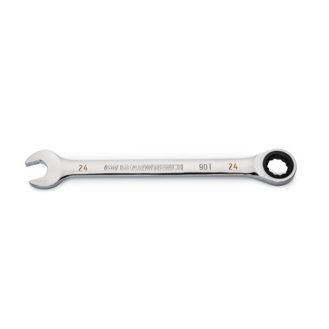 GearWrench 86924 24mm 90-Tooth 12 Point Ratcheting Combination Wrench
