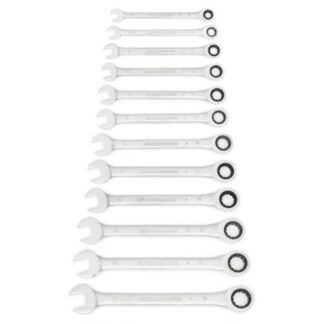 GearWrench 9412 72-Tooth 12 Point Ratcheting Combination Metric Wrench Set 12-Piece