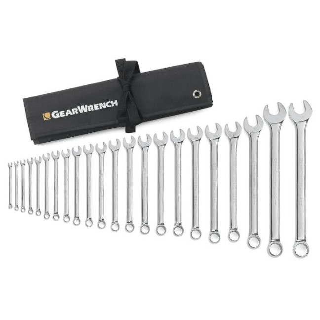Gearwrench 81916 12 Point Long Pattern Combination Metric Wrench Set 22-Piece